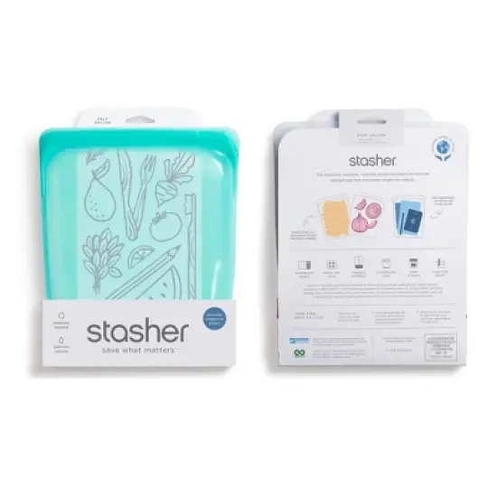 Stasher Reusable Food Storage Half Gallon Bag - Aqua image {2}