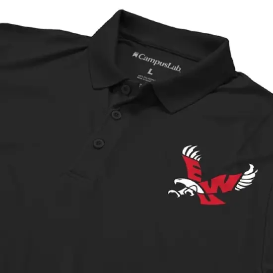 Men's Eastern Washington University Adult Polo Left Chest Collegiate Logo image {3}