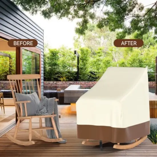 Topteng Rocker Chair Cover Waterproof Patio Outdoor image {2}