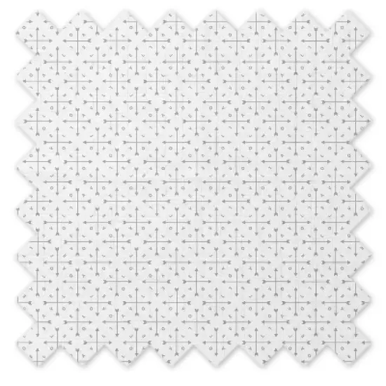 Bacati - Love/Hearts Muslin 4 pc set of Bibs & Burp Cloths Set, Gray image {4}