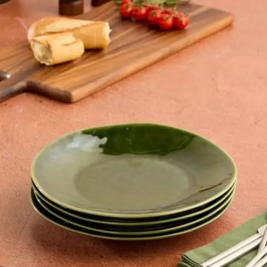 Certified International (Set of 4) 11" Dinner Plates Verde image {4}