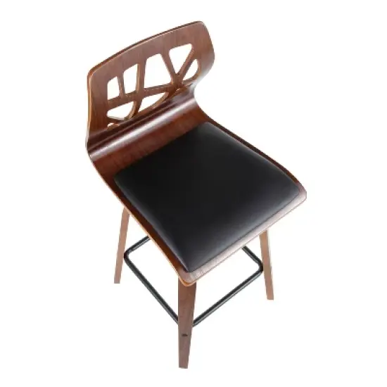 Set of 2 Folia Mid-Century Modern Counter Height Barstools - LumiSource image {6}