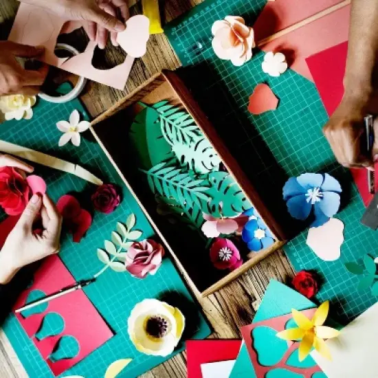 Hamilco Colored Cardstock Scrapbook Paper 8.5" x 11" Pear Green Color Card Stock Paper 50 Pack image {3}