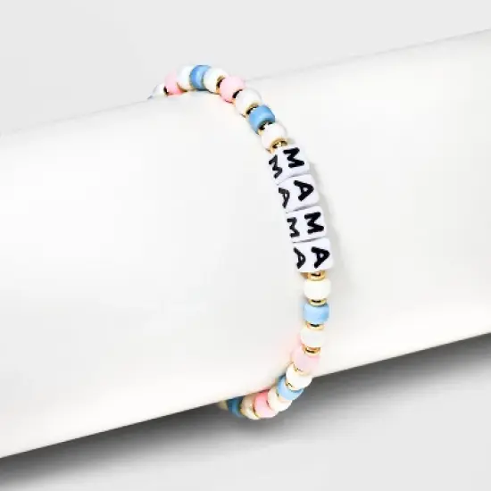 Little Words Project Mama Bracelet - Pink/Blue image {1}