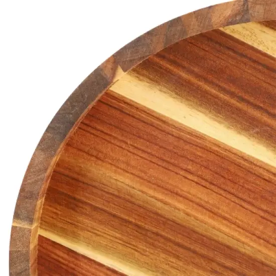 MegaChef 13 Inch Acacia Wood Lazy Susan Tray image {3}