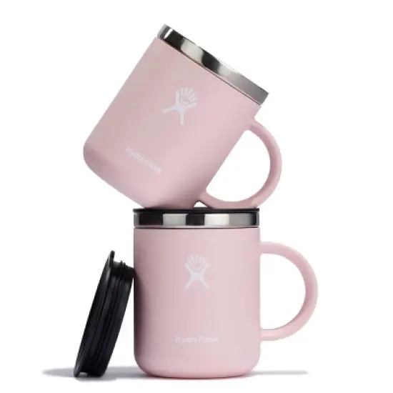 Hydro Flask 2pc Coffee Mug Set Trillium: 12oz Vacuum-Insulated Stainless Steel Travel Mugs with Lids, Pink image {2}