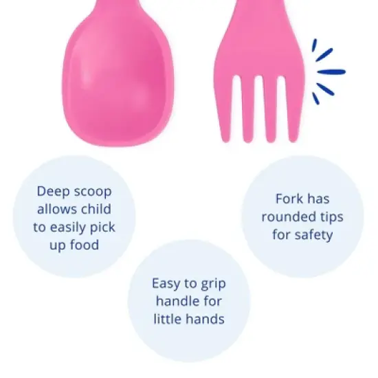 Re-Play 4pc Recycled Fork and Spoon Set Lavender and Pink image {1}