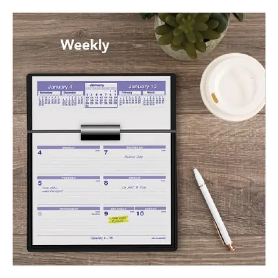 Flip-A-Week Desk Calendar and Base, 7 x 5.5, White Sheets, 12-Month (Jan to Dec): 2026 image {4}