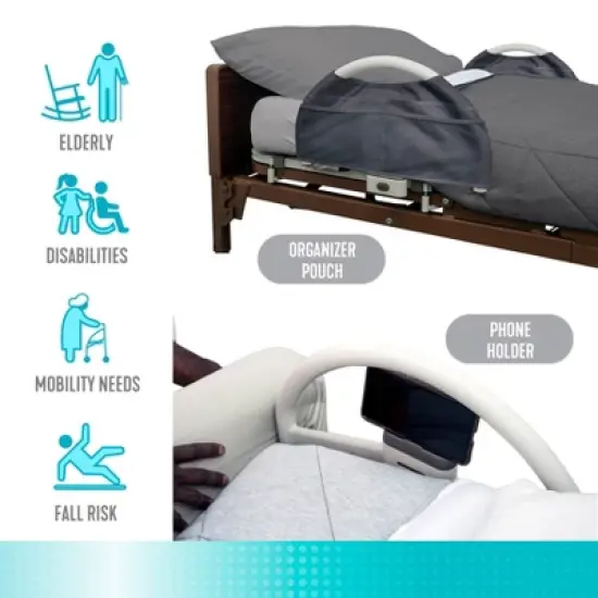 Stander EZ Click Bed Handle for Long-term Care Beds - Set of 2 image {5}