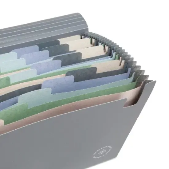 U Brands U Eco 24 Pocket Poly Expandable File Stone image {9}