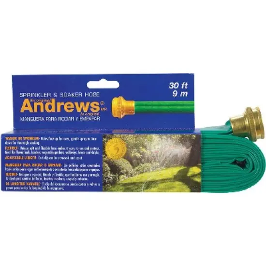 Andrews 1 in. D X 30 ft. L Sprinkler/Soaker Hose Green image {1}
