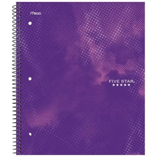 Five Star Active Subject Notebook 80ct Purple image {1}