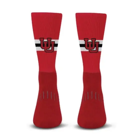 NCAA Utah Utes Streak Team Color Crew Socks - L image {1}