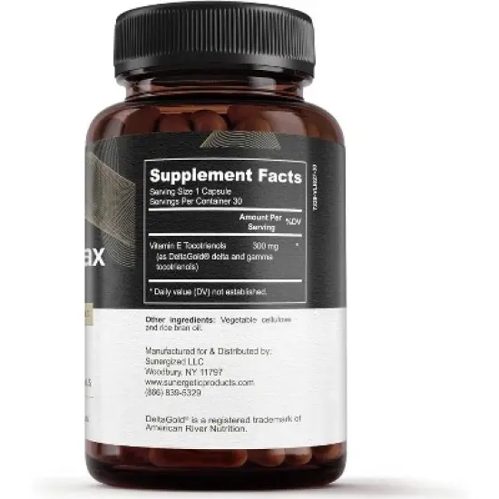 Sunergetic Premium Annatto Tocotrienol Supplement-with DeltaGold Vitamin E 300 mg-Supports Liver, Immune & Heart Health image {1}