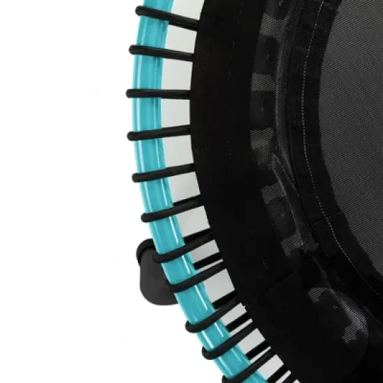 JumpSport 350 Pro Fitness 39" FlexBounce Cardio Workout Indoor Trampoline with 4 Elastic Cords and 7 Firmness Settings for Home Gyms, Teal & Black image {2}