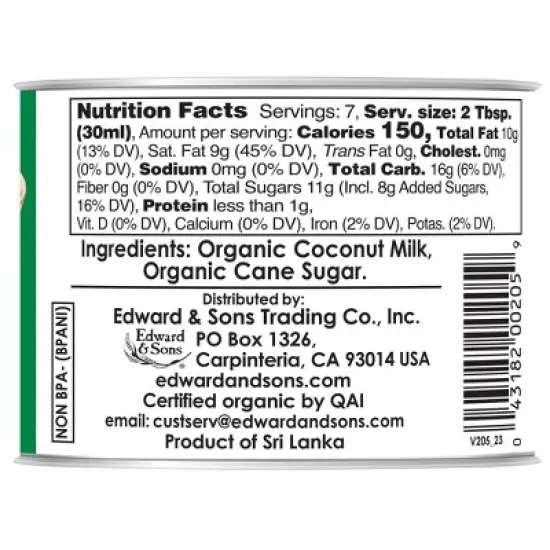 Let's Do Organic Condensed Coconut Milk 7.4oz image {1}