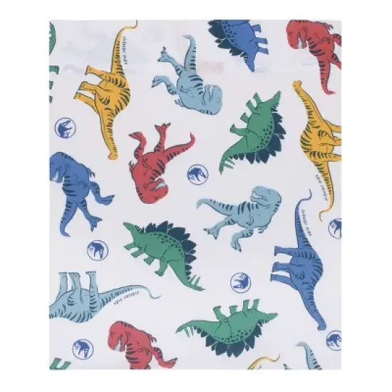 Universal Jurassic World Wild and Free Blue, Green, and Yellow Dinosaur 4 Piece Toddler Bed Set image {3}