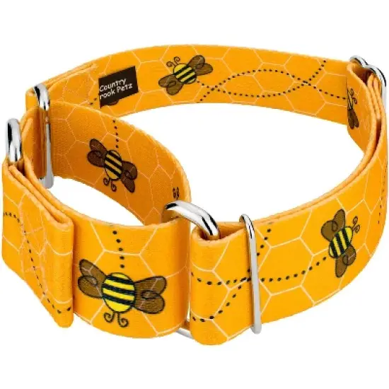 Country Brook Petz 1 1/2 Inch Busy Bee Martingale Dog Collar image {2}