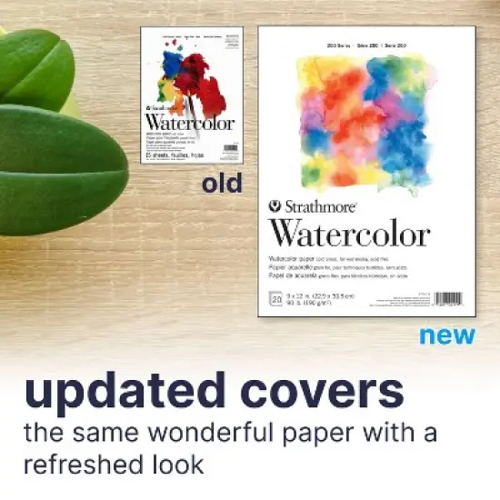 9"x12" Watercolor Paper Pad 20 Sheets - Strathmore: Sketch & Drawing Pad, Matte Finish, Top Bound, 90 lb, White image {2}