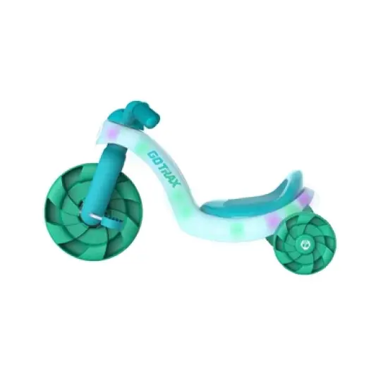 GOTRAX Light up 12" Kids' Standard Trikes - Teal Blue: Plastic Frame, 50lb Capacity image {2}