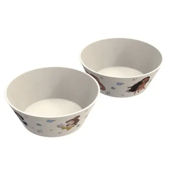 Zak Designs 2pk 6" Princess Melamine Bamboo Bowl Set image {1}