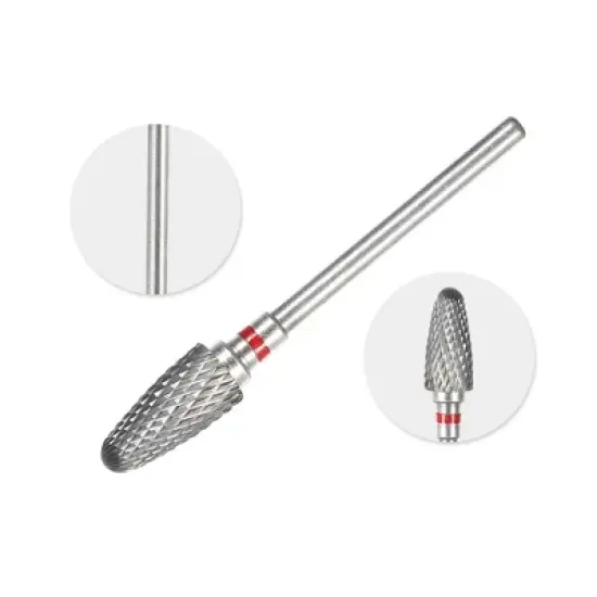 Unique Bargains Nail Drill Bits Set for Acrylic Nails 0.5 Inch Professional Tungsten Nail File Bits Nail Art Tools Red 1Pcs image {2}