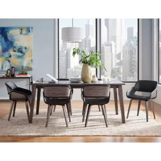 Callie Mid-Century Dining Table Gray - Lifestorey image {3}