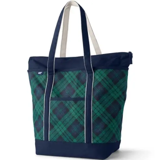 Lands' End Open Top Long Handle Canvas Tote Bag image {16}