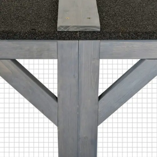 PawHut Wooden Outdoor Cat House Catio Kitten Enclosure Indoor Cage with Asphalt Roof, Multi-Level Platforms and Large Enter Door - 71"L image {5}