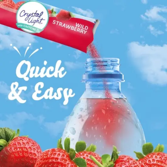 Crystal Light Energy On The Go Wild Strawberry Drink Mix - 10pk/0.11oz Pouches image {2}