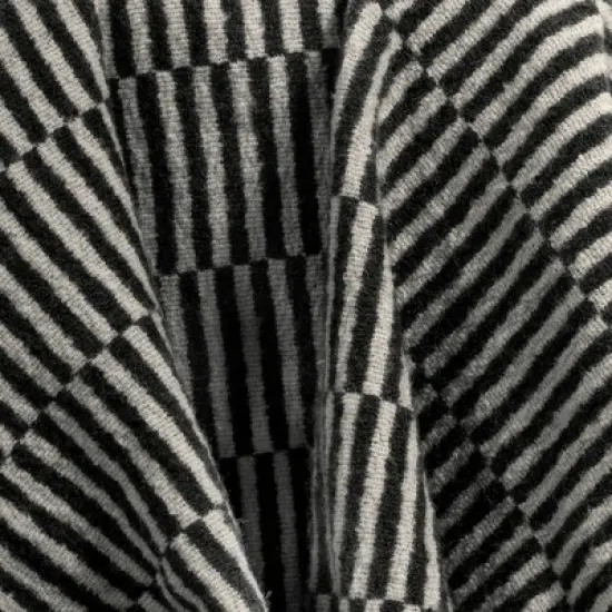 50''x60'' Oversized Woven Linework Throw Blanket Black/Cream - Threshold&trade; image {4}