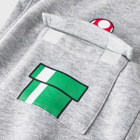 Boys' Super Mario Adaptive Jogger Pants - Heather Gray image {2}