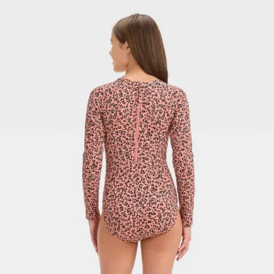 Girls' Leopard Spots One Piece Rash Guard - art class&trade; image {2}