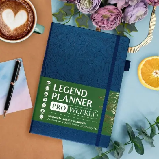 Undated PRO Planner Weekly/Monthly 7"x10" Mystic Blue - Legend Planner image {5}