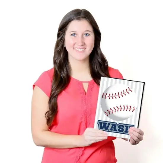 Big Dot of Happiness Go, Fight, Win - Sports - Kids Bathroom Rules Wall Art - 7.5 x 10 inches - Set of 3 Signs - Wash, Brush, Flush image {5}