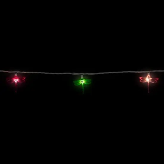 Northlight Dragonfly Patio Lights - 7.25' White Wire - 10ct image {11}