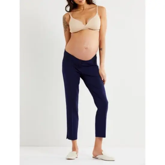 Curie Side Panel Slim Ankle Maternity Pant | A Pea in the Pod image {1}