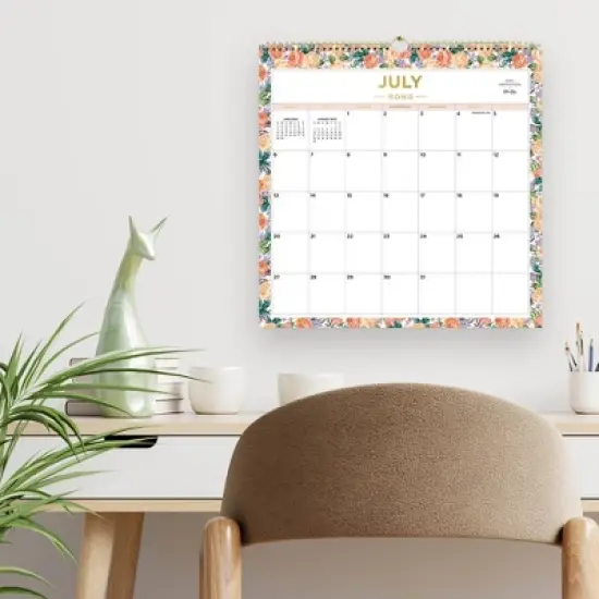 Day Designer 12"x12" 2025-2026 Wirebound Wall Calendar Smitten Multi image {1}
