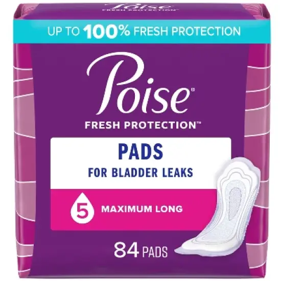 Poise Postpartum Incontinence Feminine Pads for Women - Maximum Absorbency image {10}