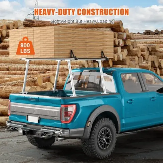 71" Aluminum Truck Ladder Rack - Heavy Duty 800LB Capacity, Universal Pickup Truck Bed Rack with 8 C-Clamps, for Kayak, Surfboard image {6}