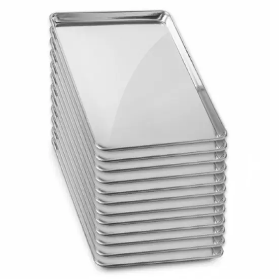GRIDMANN Commercial Grade Aluminum Cookie Sheet Baking Tray - 12 Pans image {8}