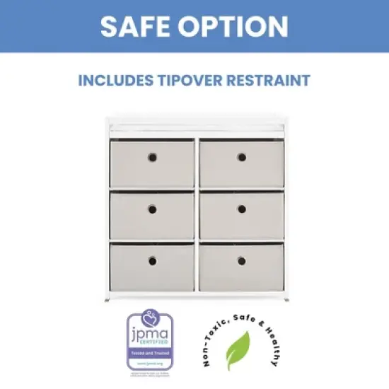 Delta Children Hayes Changing Table with Fabric Bins image {4}