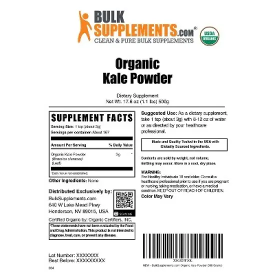 BulkSupplements Organic Kale Powder image {5}