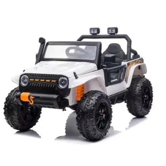 Ride on Car for Kids with Remote Control, 24V 4WD Battery Powered Electric Car, 2 Seater Ride On Truck, Kids Electric Vehicle for Boys Girls 3-9 image {13}