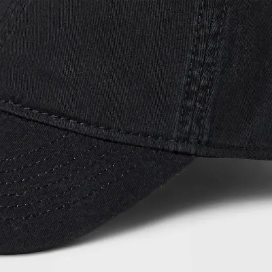 Men's Cotton Washed Baseball Hat - Goodfellow & Co&trade; Black image {3}