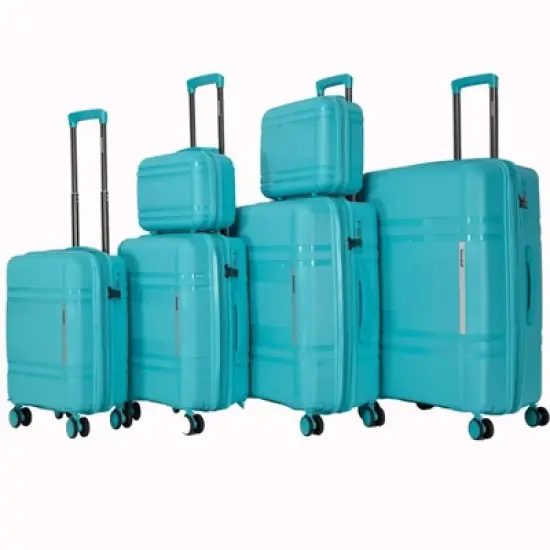 Kumasinova 6Pcs ABS Hardshell Luggage Set,Expandable Travel Suitcase with Lock,18/20/24/28" Carry-On&Checked Spinner Suitcase,Lightweight image {8}