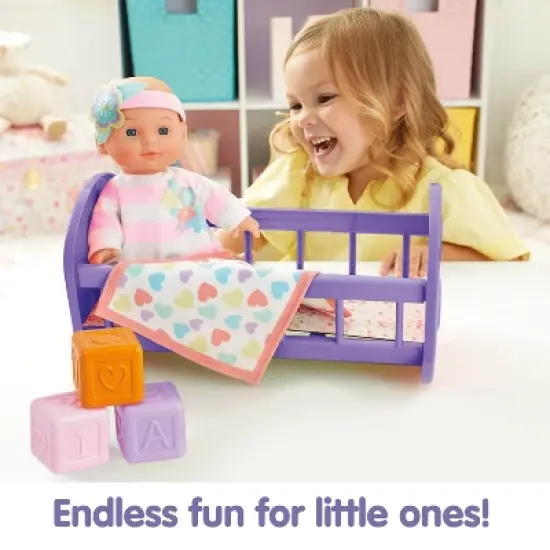 Kidoozie Lullaby Baby Playset - Soft Body Doll and Crib for children ages 2 and older image {1}
