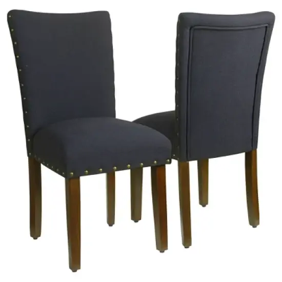 Set of 2 Classic Parsons Chair with Nailhead Trim - Homepop image {16}