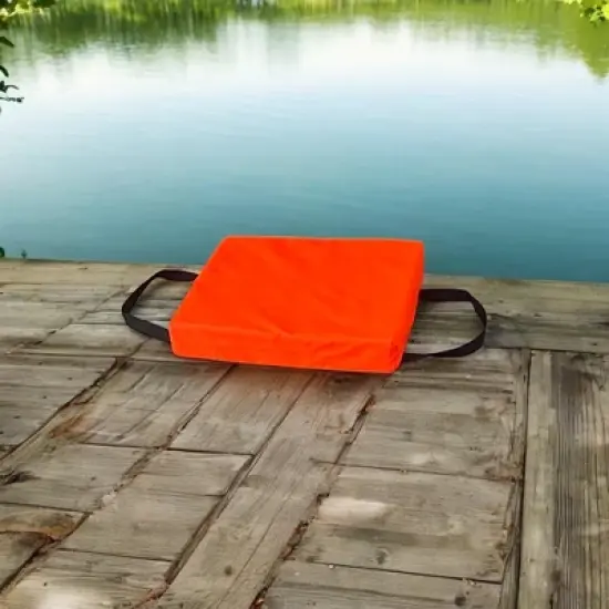 Bradley Type IV Boat Cushion USCG Approved Throwable Flotation Device; Coast Guard approved throw preserver with foam cushion image {12}