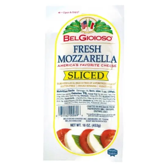BelGioioso Fresh Mozzarella Cheese Sliced Log - 16oz image {3}
